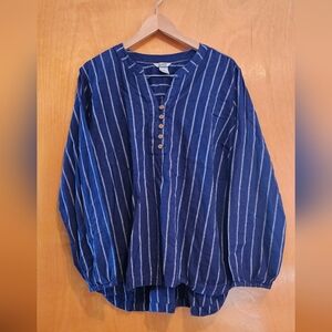 Duluth Trading Hemp Organic Cotton Blouse